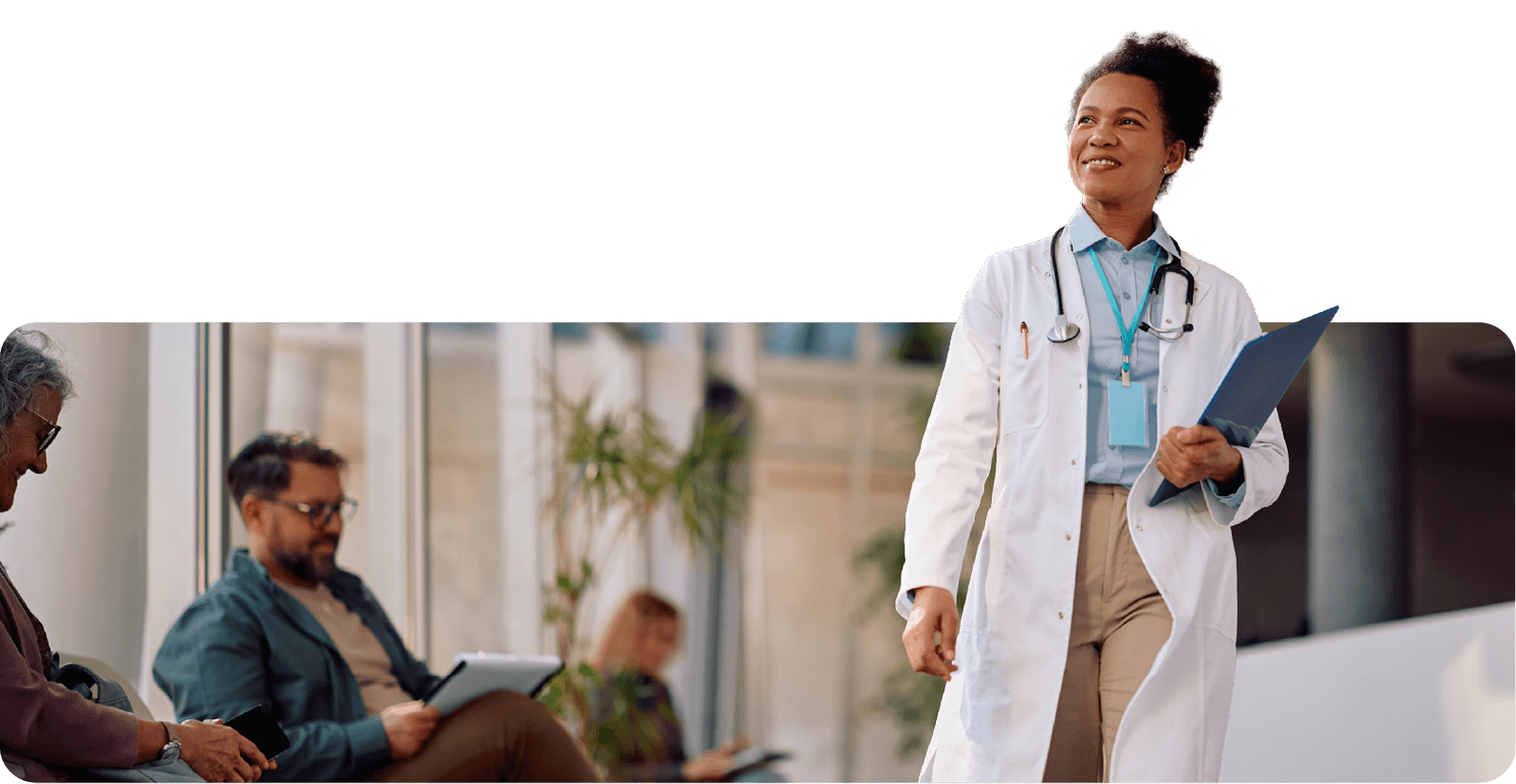 Veterinarians smiling